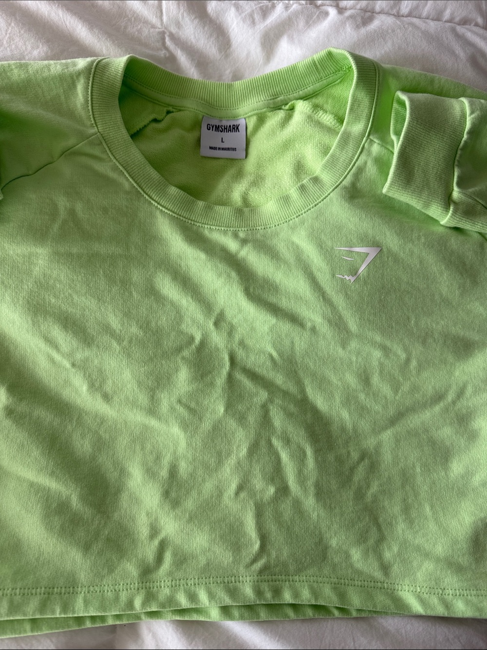 Gymshark Women’s Neon Lime Crewneck Crop Sweatshirt